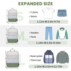 BAGAIL 4 Set/6 Set Ultralight Compression Packing Cubes Packing Organizer for Travel Accessories Luggage Suitcase Backpack(70D FullMesh 6Set Black) Bagail STORAGE_BAG
