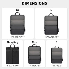 BAGAIL 4 Set/6 Set Ultralight Compression Packing Cubes Packing Organizer for Travel Accessories Luggage Suitcase Backpack(70D FullMesh 6Set Black) Bagail STORAGE_BAG
