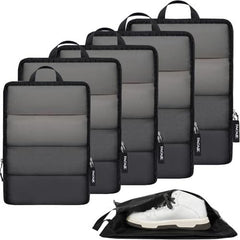 BAGAIL 4 Set/6 Set Ultralight Compression Packing Cubes Packing Organizer for Travel Accessories Luggage Suitcase Backpack(70D FullMesh 6Set Black) Bagail STORAGE_BAG Teal Color / 30D-Cordura
