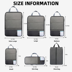 BAGAIL 4 Set Compression Packing Cubes for Travel, Compressible Packing Organizers Travel Accessories for Luggage Suitcase(4 Set, Grey) BAGAIL STORAGE_BAG