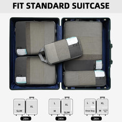 BAGAIL 4 Set Compression Packing Cubes for Travel, Compressible Packing Organizers Travel Accessories for Luggage Suitcase(4 Set, Grey) BAGAIL STORAGE_BAG