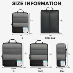 BAGAIL 5 Set/6 Set Ultralight Compression Packing Cubes Travel Accessories Expandable Packing Organizers(Black 6Set Half Mesh) BAGAIL STORAGE_BAG