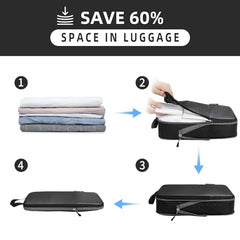 BAGAIL 5 Set/6 Set Ultralight Compression Packing Cubes Travel Accessories Expandable Packing Organizers(Black 6Set Mesh Pattern) Bagail STORAGE_BAG 6-Black / Mesh pattern