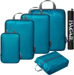 BAGAIL 6 Set  30D Ultralight Compression Packing Cubes Packing Organizer with Shoe Bag for Travel Accessories Luggage suitcase backpack Bagail STORAGE_BAG