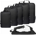 BAGAIL 6 Set 70D Ultralight Compression Packing Cubes Packing Organizer with Shoe Bag for Travel Accessories Luggage Suitcase Backpack Bagail STORAGE_BAG Black