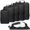 BAGAIL 6 Set 70D Ultralight Compression Packing Cubes Packing Organizer with Shoe Bag for Travel Accessories Luggage Suitcase Backpack Bagail STORAGE_BAG Black