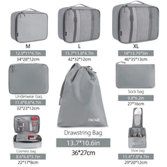 BAGAIL 6 Set Packing Cubes Luggage Packing Organizers for Travel Accessories (Beige) BAGAIL STORAGE_BAG