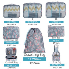 BAGAIL 6 Set Packing Cubes Luggage Packing Organizers for Travel Accessories (Beige) BAGAIL STORAGE_BAG