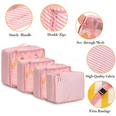 BAGAIL 6 Set Packing Cubes Luggage Packing Organizers for Travel Accessories (Beige) BAGAIL STORAGE_BAG