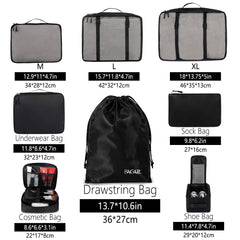 BAGAIL 6 Set Packing Cubes Luggage Packing Organizers for Travel Accessories (Beige) BAGAIL STORAGE_BAG