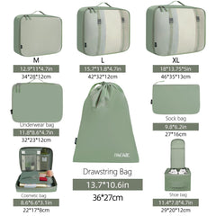 BAGAIL 6 Set Packing Cubes Luggage Packing Organizers for Travel Accessories (Beige) BAGAIL STORAGE_BAG