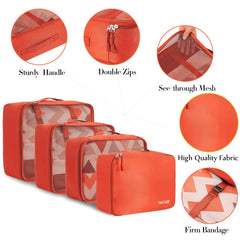 BAGAIL 6 Set Packing Cubes Luggage Packing Organizers for Travel Accessories (Beige) BAGAIL STORAGE_BAG