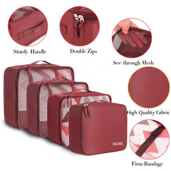 BAGAIL 6 Set Packing Cubes Luggage Packing Organizers for Travel Accessories (Beige) BAGAIL STORAGE_BAG