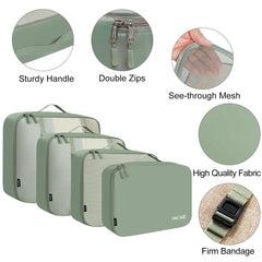 BAGAIL 6 Set Packing Cubes Luggage Packing Organizers for Travel Accessories (Beige) BAGAIL STORAGE_BAG