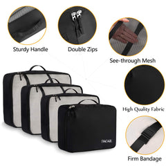 BAGAIL 6 Set Packing Cubes Luggage Packing Organizers for Travel Accessories (Beige) BAGAIL STORAGE_BAG