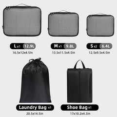 BAGAIL 6 Set Packing Cubes Luggage Packing Organizers for Travel Accessories (Beige) BAGAIL STORAGE_BAG