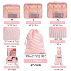 BAGAIL 6 Set Packing Cubes Luggage Packing Organizers for Travel Accessories (Beige) BAGAIL STORAGE_BAG