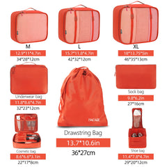 BAGAIL 6 Set Packing Cubes Luggage Packing Organizers for Travel Accessories (Beige) BAGAIL STORAGE_BAG