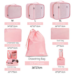 BAGAIL 6 Set Packing Cubes Luggage Packing Organizers for Travel Accessories (Beige) BAGAIL STORAGE_BAG