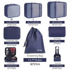 BAGAIL 6 Set Packing Cubes Luggage Packing Organizers for Travel Accessories (Beige) BAGAIL STORAGE_BAG