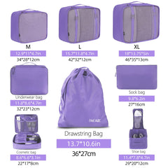 BAGAIL 6 Set Packing Cubes Luggage Packing Organizers for Travel Accessories (Beige) BAGAIL STORAGE_BAG