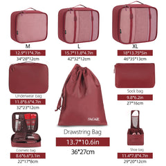 BAGAIL 6 Set Packing Cubes Luggage Packing Organizers for Travel Accessories (Beige) BAGAIL STORAGE_BAG