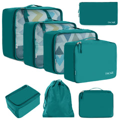 BAGAIL 6 Set Packing Cubes Luggage Packing Organizers for Travel Accessories (Beige) BAGAIL STORAGE_BAG Teal / 8 Set
