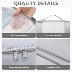BAGAIL 6 Set Packing Cubes Various Sizes Packing Organizer for Travel Accessories Luggage Carry On Suitcase-Beige BAGAIL STORAGE_BAG