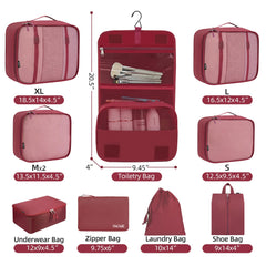 BAGAIL 6 Set Packing Cubes Various Sizes Packing Organizer for Travel Accessories Luggage Carry On Suitcase-Beige BAGAIL STORAGE_BAG