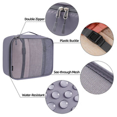 BAGAIL 6 Set Packing Cubes Various Sizes Packing Organizer for Travel Accessories Luggage Carry On Suitcase-Beige BAGAIL STORAGE_BAG