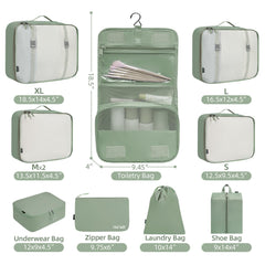 BAGAIL 6 Set Packing Cubes Various Sizes Packing Organizer for Travel Accessories Luggage Carry On Suitcase-Beige BAGAIL STORAGE_BAG
