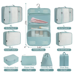 BAGAIL 6 Set Packing Cubes Various Sizes Packing Organizer for Travel Accessories Luggage Carry On Suitcase-Beige BAGAIL STORAGE_BAG