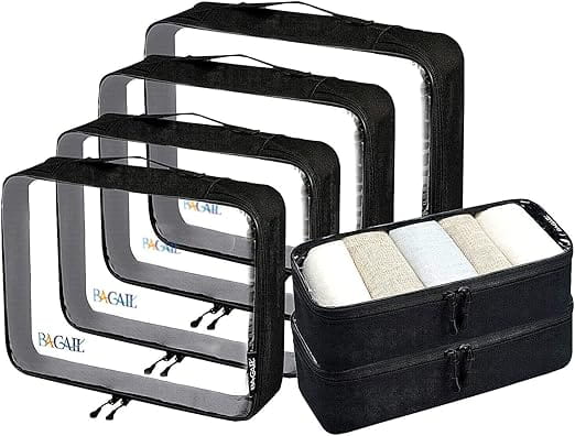 Clear Zippered Storage Bags, See Thru Transparent Totes with