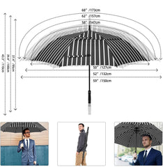 BAGAIL Golf Umbrella 68/62/58 Inch Large Oversize Double Canopy Vented Automatic Open Stick Umbrellas for Men and Women(Black,68 inch) BAGAIL UMBRELLA