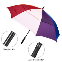 BAGAIL Golf Umbrella 68/62/58 Inch Large Oversize Double Canopy Vented Automatic Open Stick Umbrellas for Men and Women(Black,68 inch) BAGAIL UMBRELLA