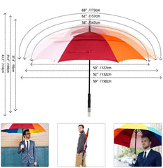 BAGAIL Golf Umbrella 68/62/58 Inch Large Oversize Double Canopy Vented Automatic Open Stick Umbrellas for Men and Women(Black,68 inch) BAGAIL UMBRELLA