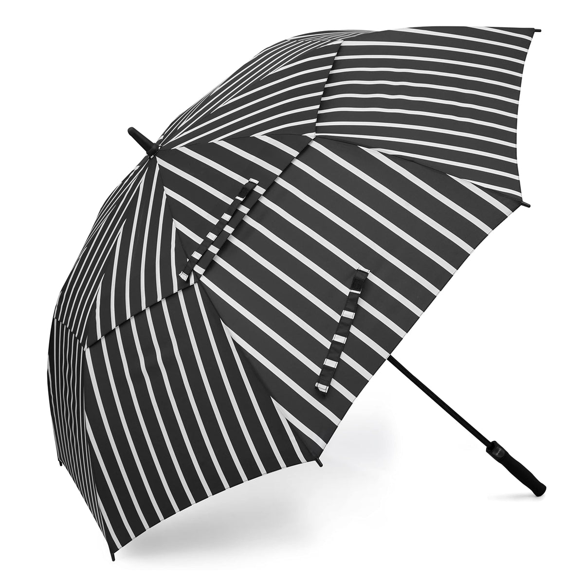 BAGAIL Golf Umbrella 68/62/58 Inch Large Oversize Double Canopy Vented Automatic Open Stick Umbrellas for Men and Women(Black,68 inch) BAGAIL UMBRELLA BlackStripes / 68 in