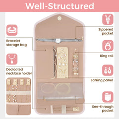 BAGAIL Hanging Toiletry Bag for Women Water-resistant Cosmetic Bag Large Capacity Travel Makeup Organizer for Full-Sized Travel Essentials(Classic+Jewelry Bag, Black) Bagail COSMETIC_CASE