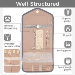 BAGAIL Hanging Toiletry Bag for Women Water-resistant Cosmetic Bag Large Capacity Travel Makeup Organizer for Full-Sized Travel Essentials(Classic+Jewelry Bag, Black) Bagail COSMETIC_CASE