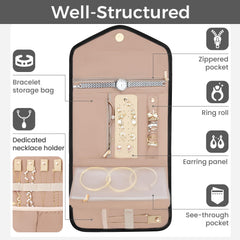 BAGAIL Hanging Toiletry Bag for Women Water-resistant Cosmetic Bag Large Capacity Travel Makeup Organizer for Full-Sized Travel Essentials(Classic+Jewelry Bag, Black) Bagail COSMETIC_CASE