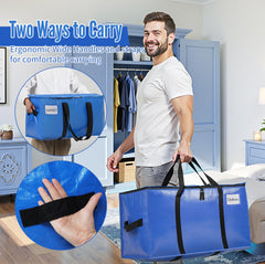 BAGAIL Heavy Duty Moving Bags with Strong Handle, Extra Large Moving Boxes, Storage Tote for Clothes, College Moving Supplies(Black, 2 Pack) BAGAIL STORAGE_BAG