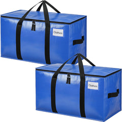 BAGAIL Heavy Duty Moving Bags with Strong Handle, Extra Large Moving Boxes, Storage Tote for Clothes, College Moving Supplies(Black, 2 Pack) BAGAIL STORAGE_BAG Blue / 80L-2pack