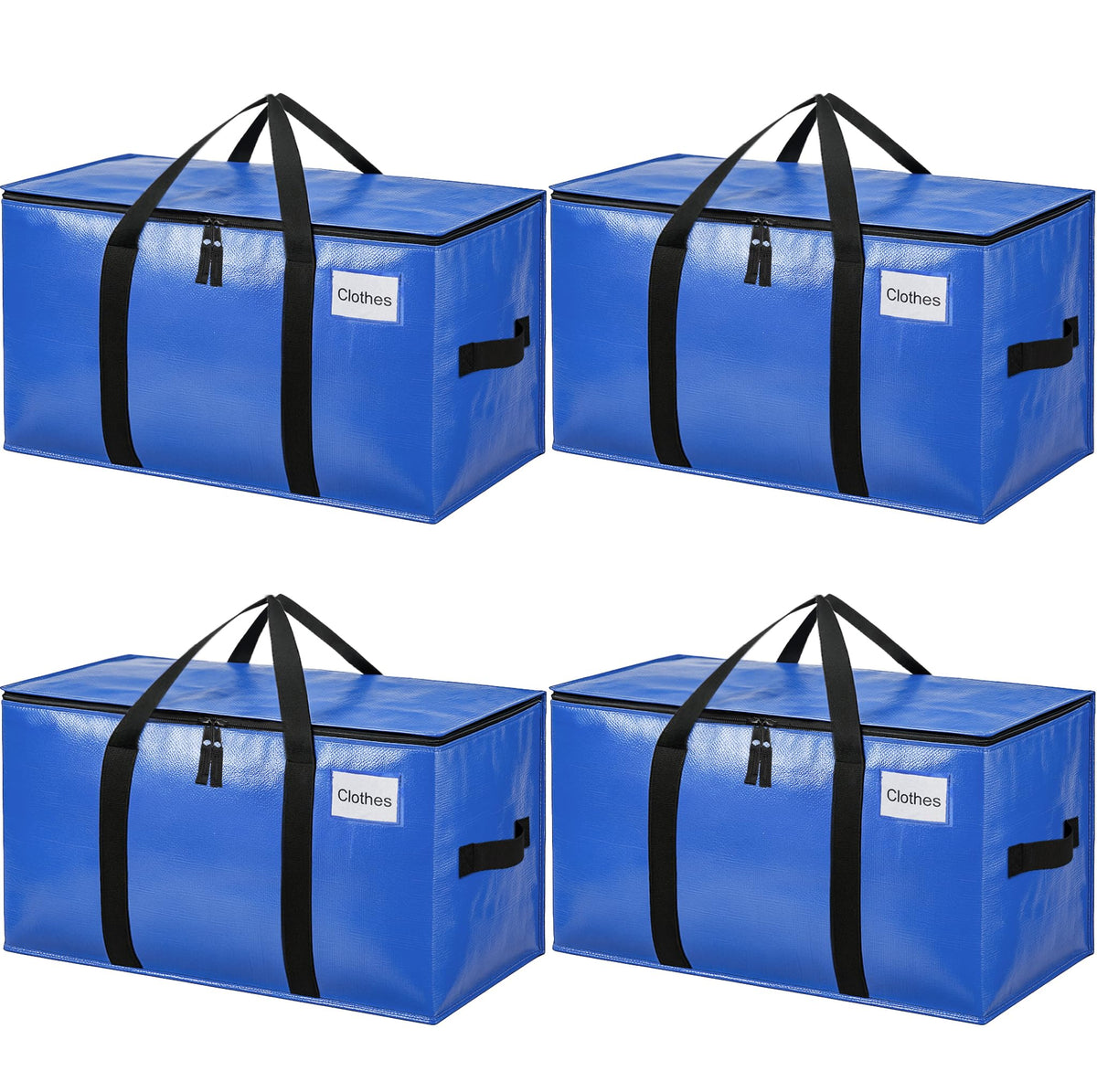 BAGAIL Heavy Duty Moving Bags with Strong Handle, Extra Large Moving Boxes, Storage Tote for Clothes, College Moving Supplies(Black, 2 Pack) BAGAIL STORAGE_BAG Blue / 80L-4pack
