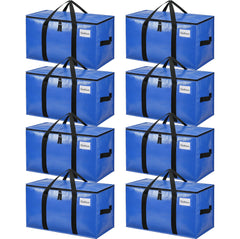 BAGAIL Heavy Duty Moving Bags with Strong Handle, Extra Large Moving Boxes, Storage Tote for Clothes, College Moving Supplies(Black, 2 Pack) BAGAIL STORAGE_BAG Blue / 80L-8pack
