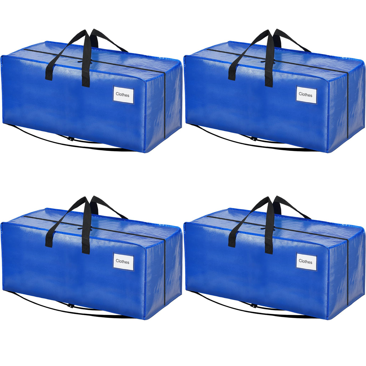 BAGAIL Heavy Duty Moving Bags with Strong Handle, Extra Large Moving Boxes, Storage Tote for Clothes, College Moving Supplies(Black, 2 Pack) BAGAIL STORAGE_BAG Blue / 86L-4pack-Backpack