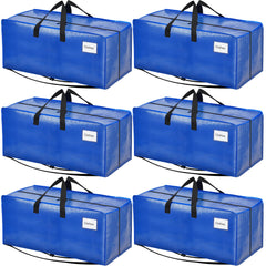 BAGAIL Heavy Duty Moving Bags with Strong Handle, Extra Large Moving Boxes, Storage Tote for Clothes, College Moving Supplies(Black, 2 Pack) BAGAIL STORAGE_BAG Blue / 86L-6pack-Backpack