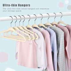 BAGAIL Kids Velvet Hangers 11 Inches Children's Clothes Hangers Non-Slip Baby Hangers for Infant/Toddler (Black,50pack) BAGAIL CLOTHES_HANGER