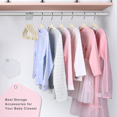 BAGAIL Kids Velvet Hangers 11 Inches Children's Clothes Hangers Non-Slip Baby Hangers for Infant/Toddler (Black,50pack) BAGAIL CLOTHES_HANGER