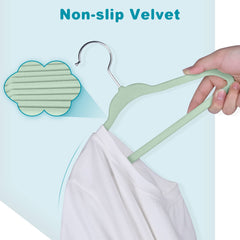 BAGAIL Kids Velvet Hangers 11 Inches Children's Clothes Hangers Non-Slip Baby Hangers for Infant/Toddler (Black,50pack) BAGAIL CLOTHES_HANGER