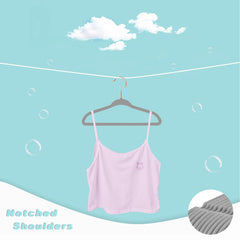BAGAIL Kids Velvet Hangers 11 Inches Children's Clothes Hangers Non-Slip Baby Hangers for Infant/Toddler (Black,50pack) BAGAIL CLOTHES_HANGER